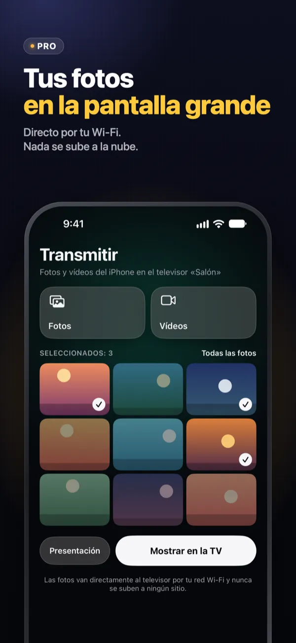 Tus fotos en la pantalla grande — fotos y vídeos del iPhone en el televisor