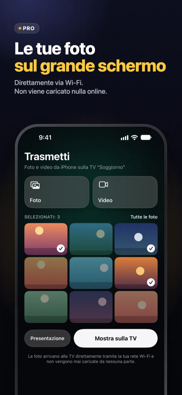 Le tue foto sul grande schermo — foto e video di iPhone sulla TV