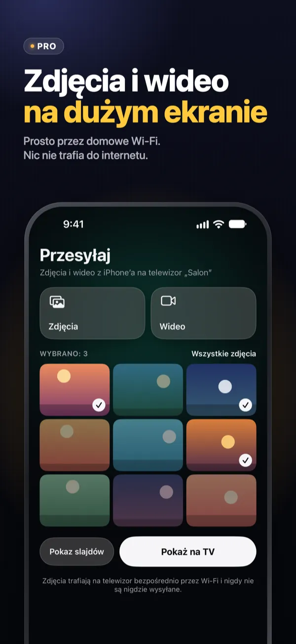 Zdjęcia i wideo na dużym ekranie — prosto z iPhone’a na telewizor