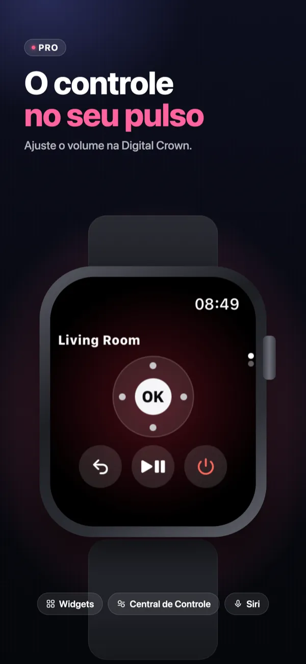 O controle no seu pulso — o Vymote no Apple Watch