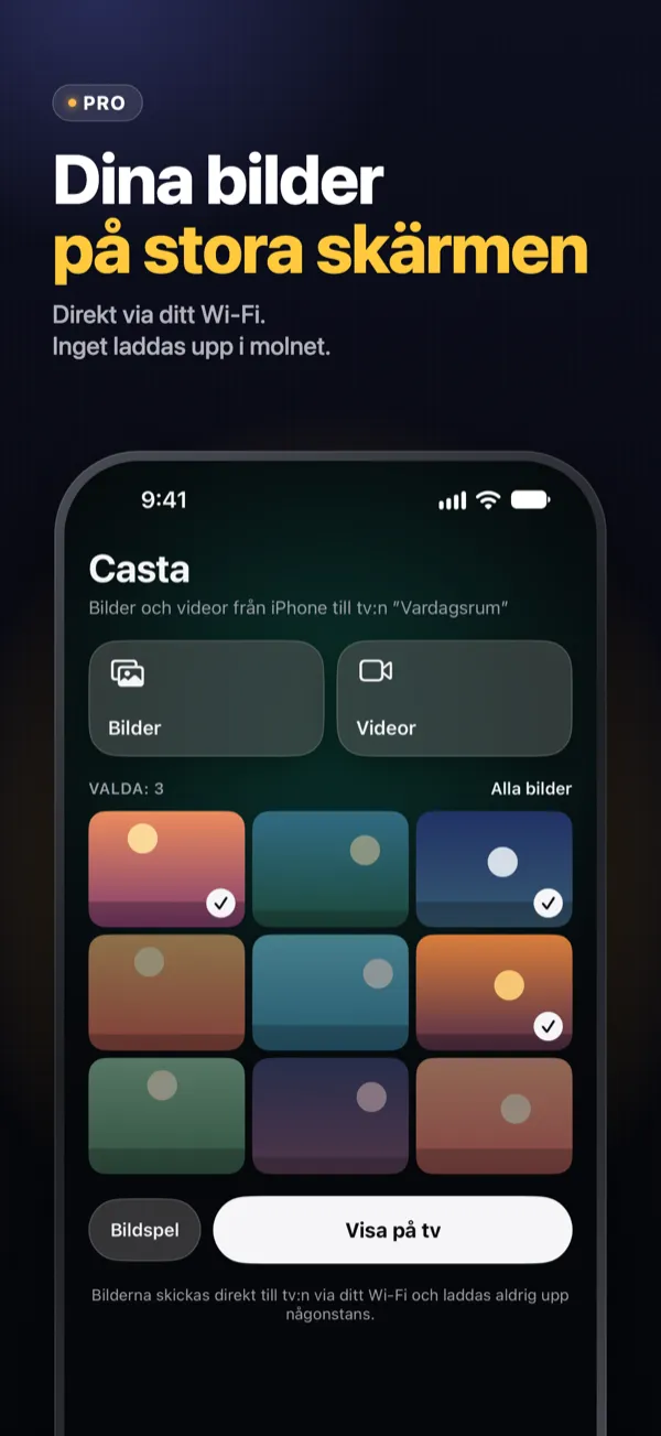 Dina bilder på stora skärmen – bilder och videor från iPhone på tv:n