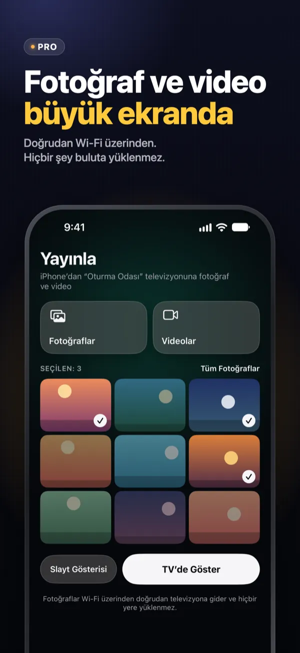 Fotoğraf ve video büyük ekranda — iPhone’undaki fotoğraflar ve videolar televizyonda