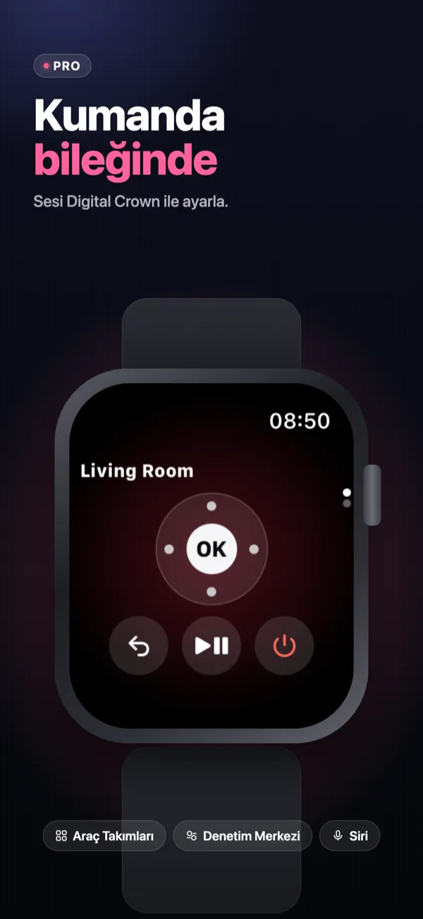 Kumanda bileğinde — Apple Watch’ta Vymote